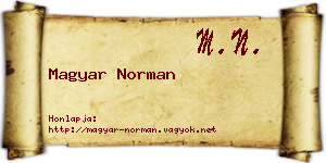Magyar Norman névjegykártya